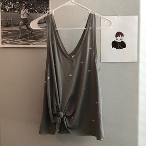 Gray Bumble Bee Tank Top